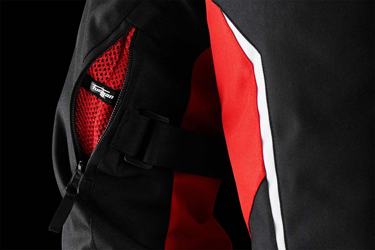 Furygan Yori Textile Jacket Black/Red/White