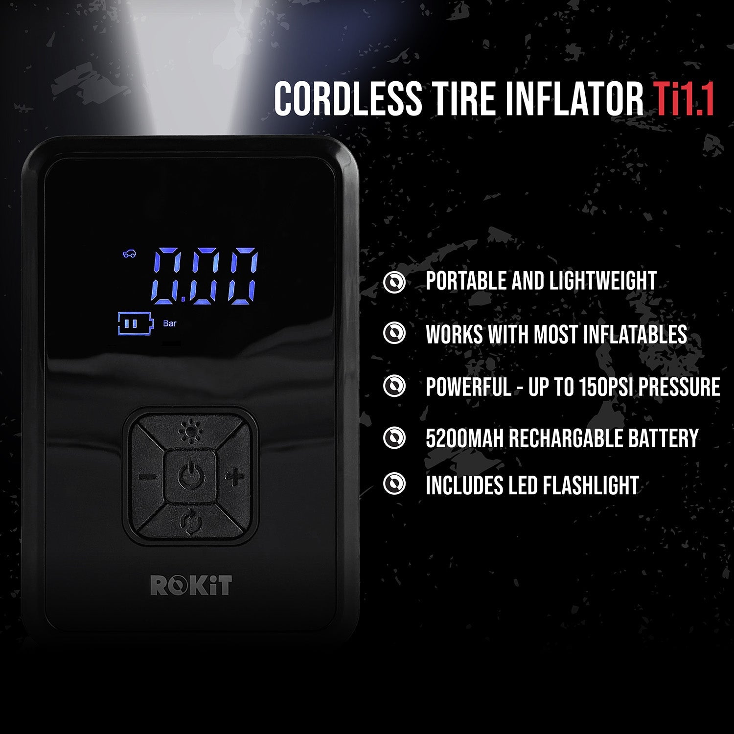 ROKiT Up Tyre Inflator 5200mAh