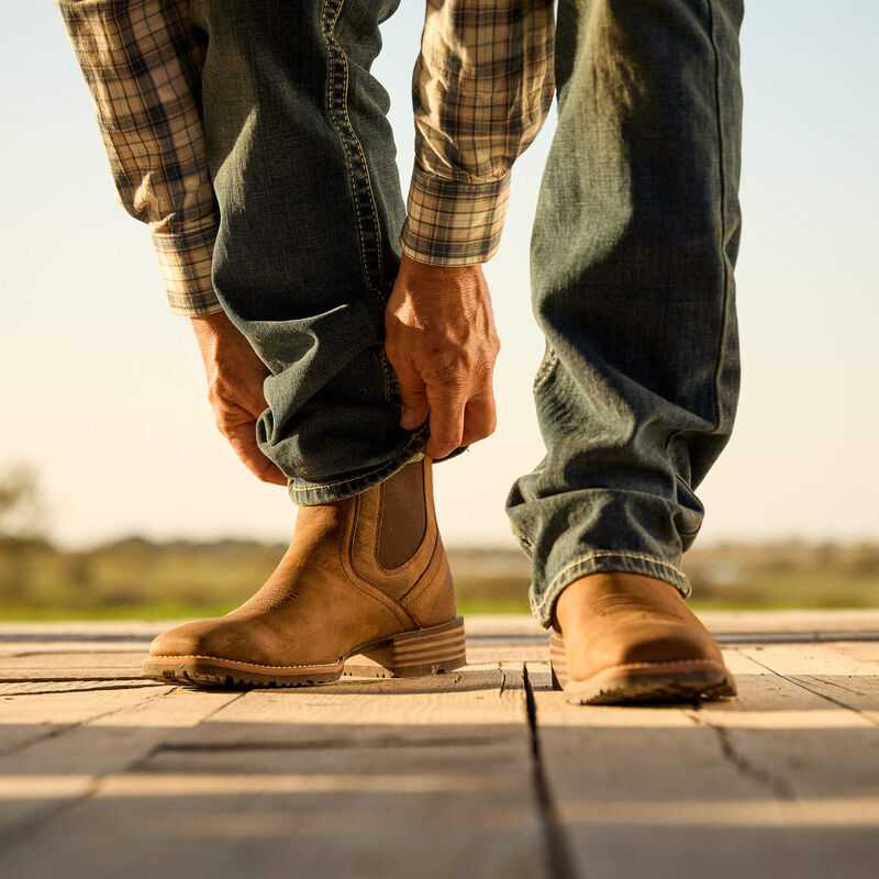 Ariat Mens Hybrid Low Boy Wide Square Toe Chelsea Boot
