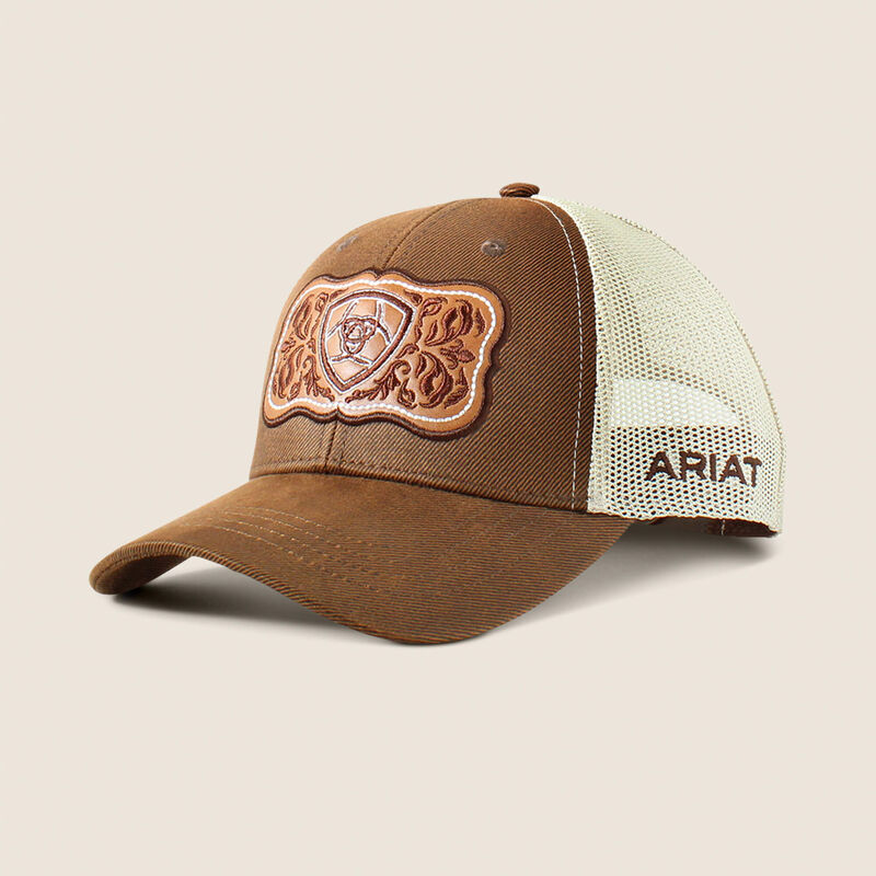 Ariat Womens Floral Leather Patch Cap