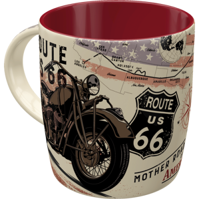 Nostalgic Art Ceramic Mug 330ml Route 66 Bike Map