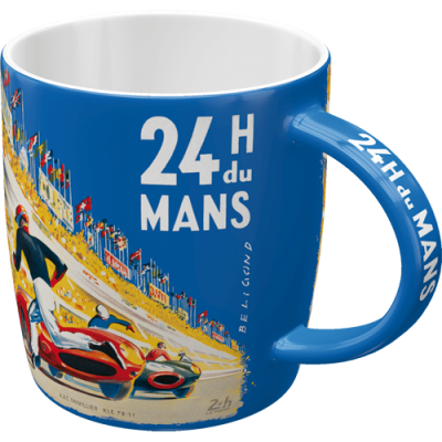 Nostalgic Art Ceramic Mug 330ml 24h Le Mans Racing Poster Blue