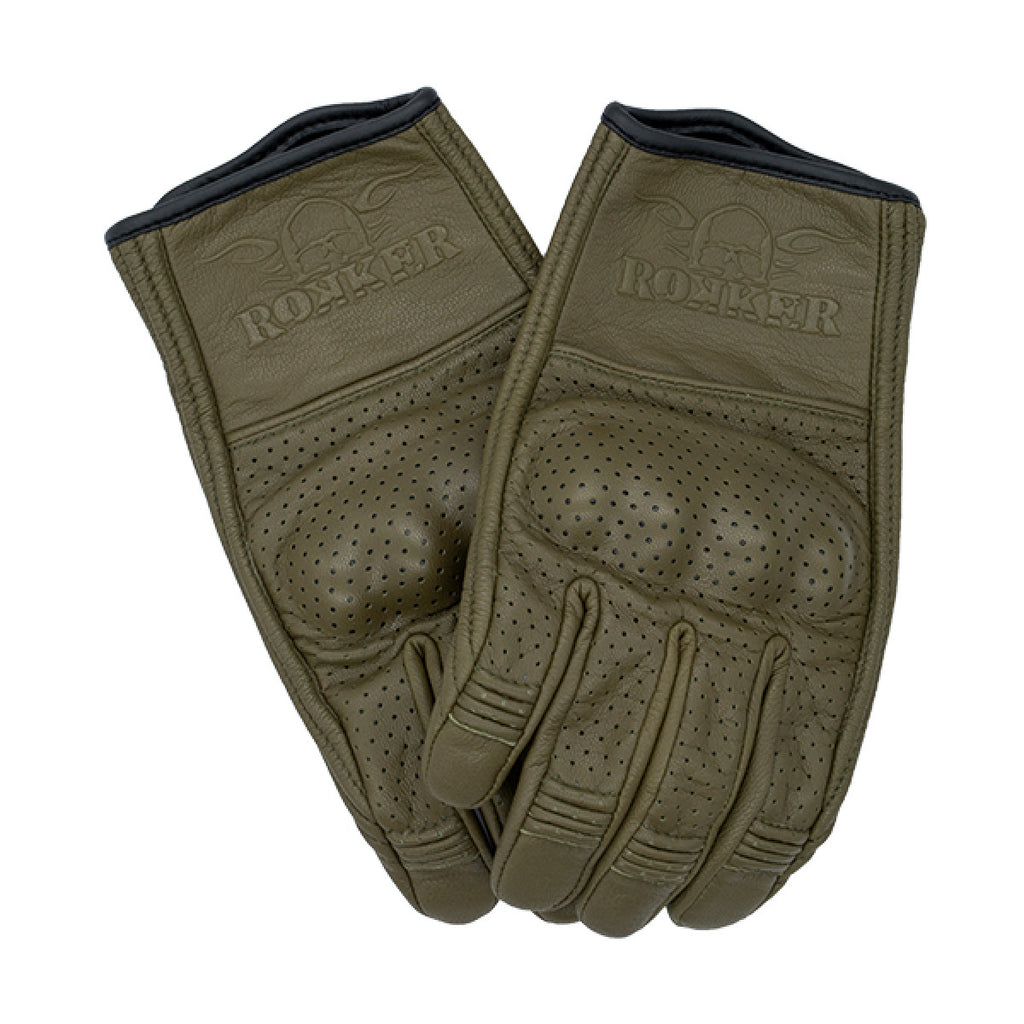 Rokker Tucson Perforated Glove Olive Rokker Company The Biker Company rokker-tucson-perforated-glove-olive-rokker-company-the-biker-company