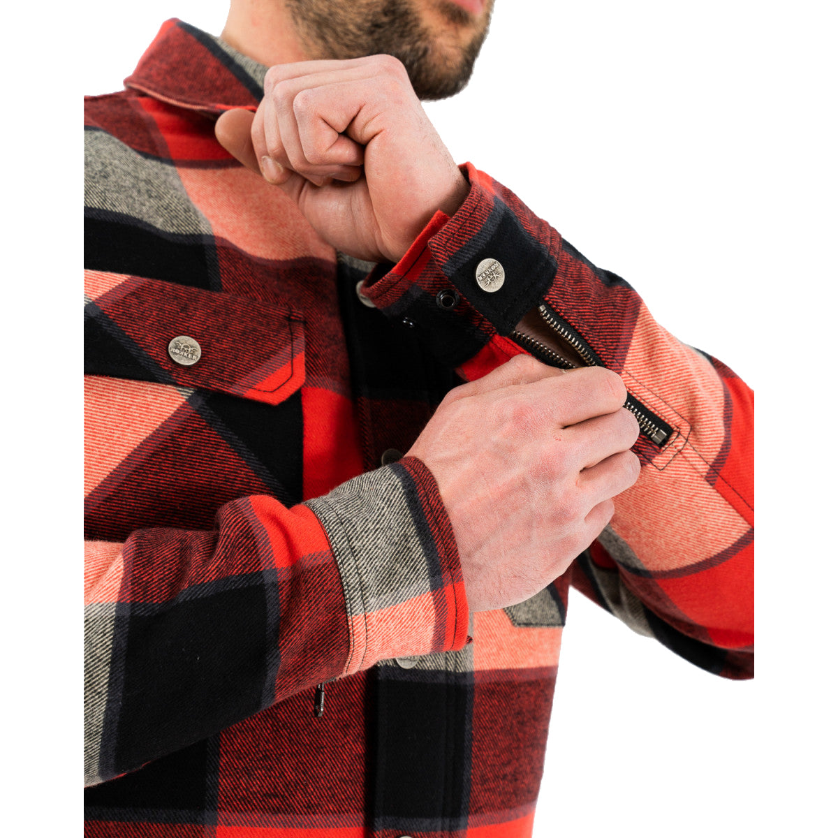 Rokker Boulder Rider Shirt Red/Black/White