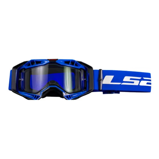 LS2 Aura Goggle Black/Blue with Clear Visor