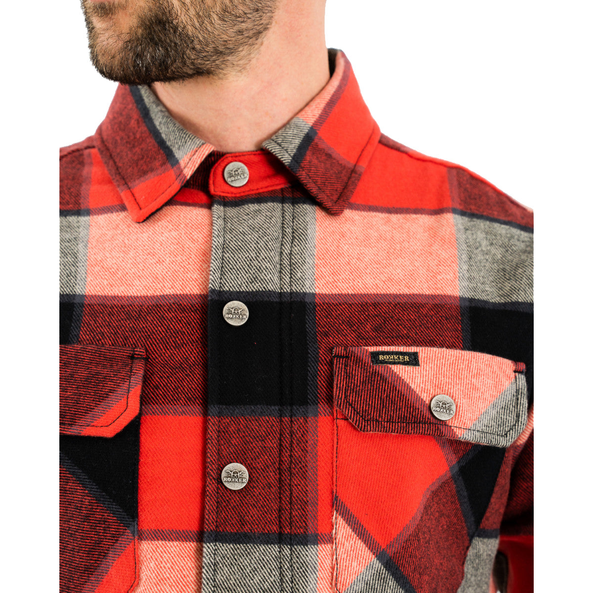 Rokker Boulder Rider Shirt Red/Black/White