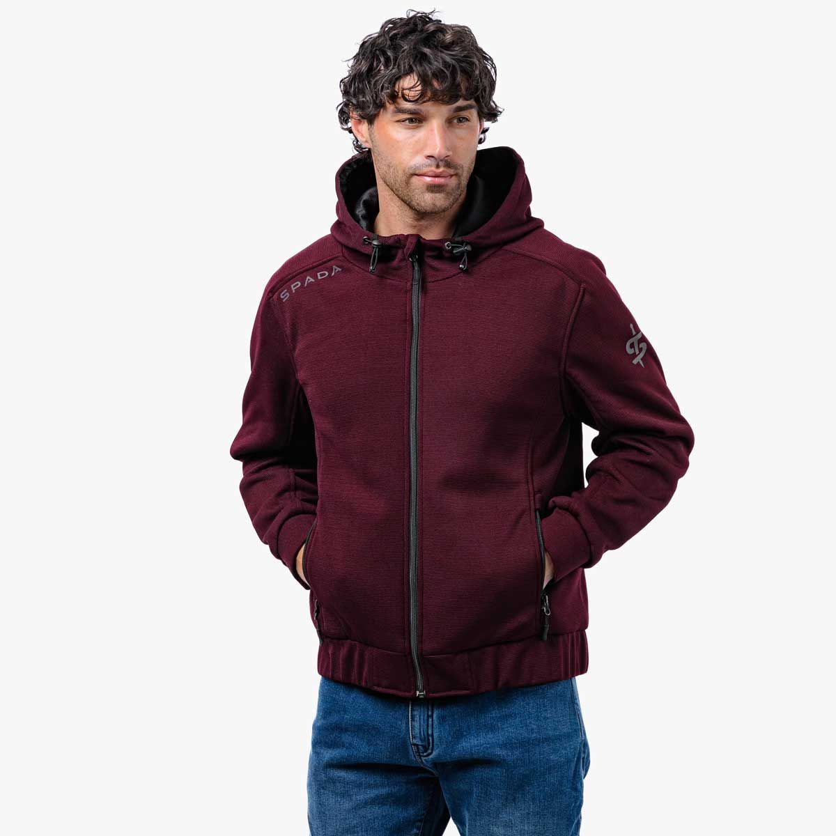 Spada Blade Zip CE Hoodie Port Red