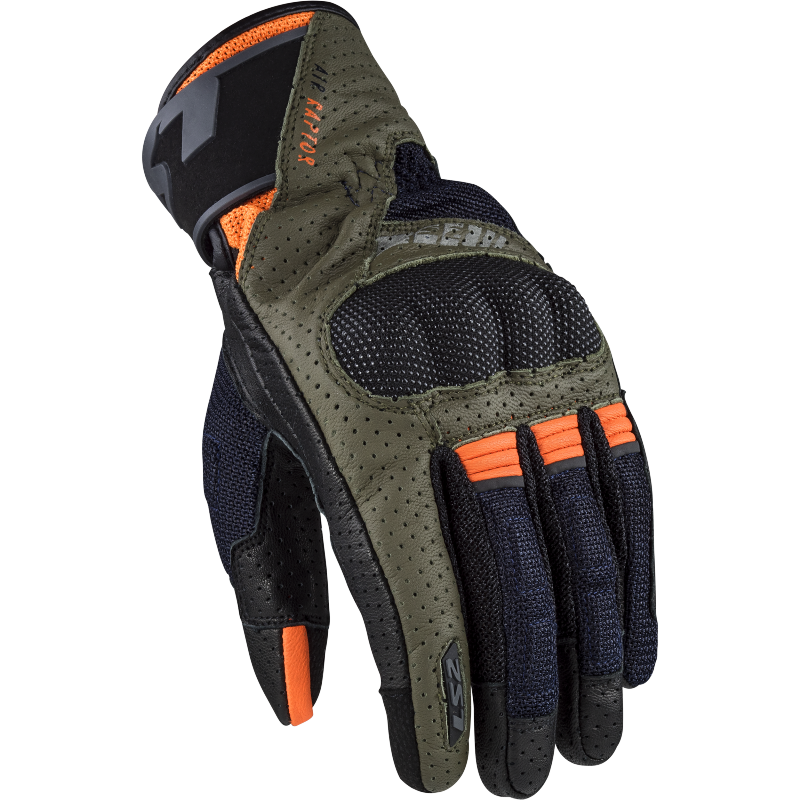 LS2 Air Raptor Man Gloves Green/Blue/High Visibility Orange
