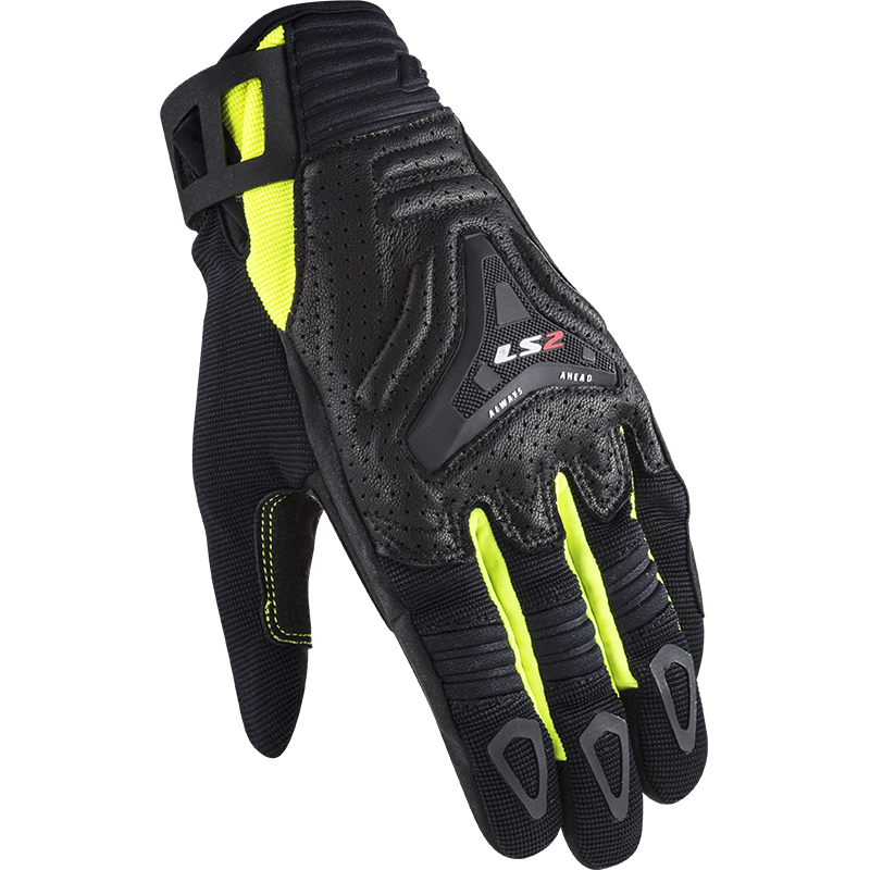 LS2 All Terrain Man Gloves Black/High Visibility Yellow