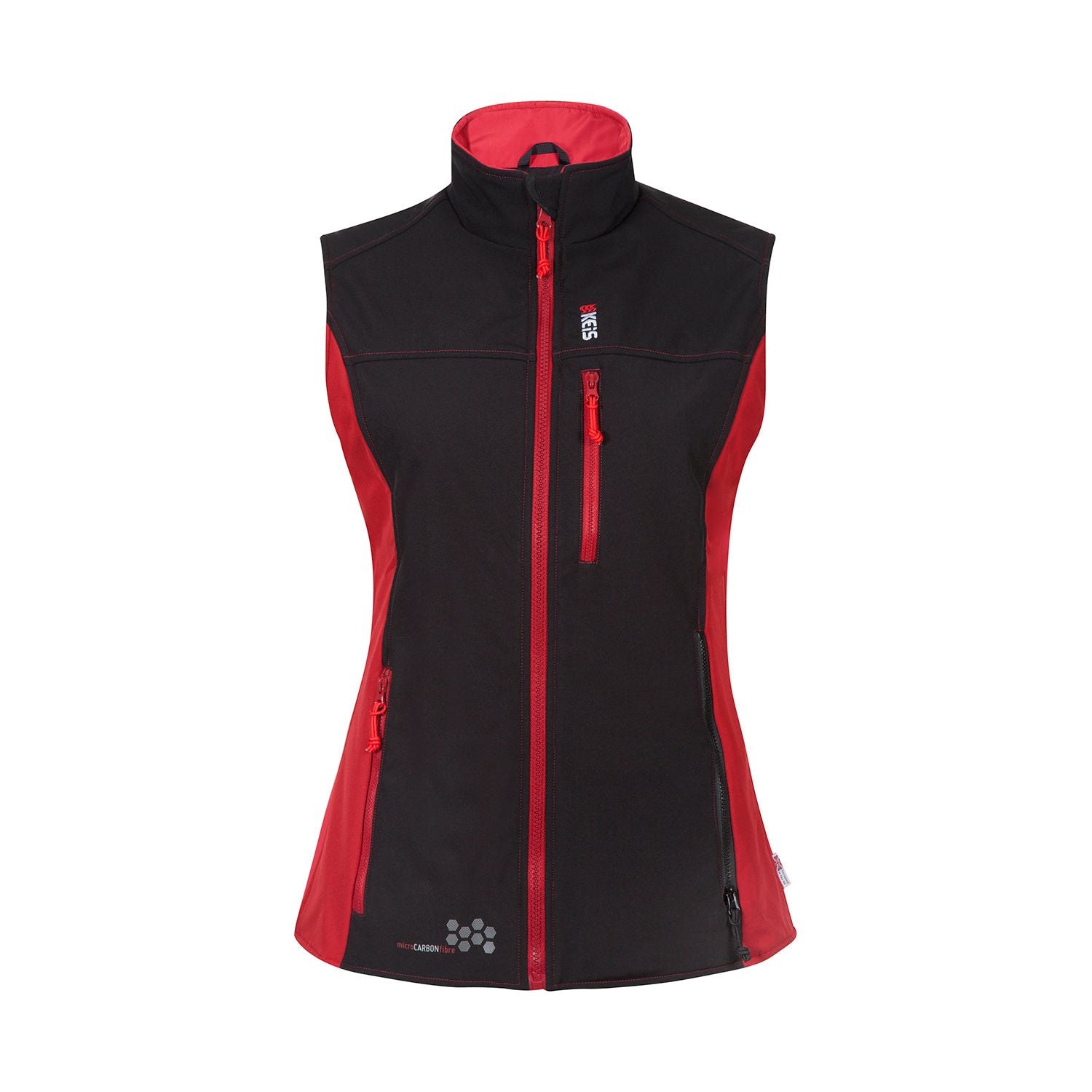 Keis B501W Ladies Heated Body Warmer Black/Red