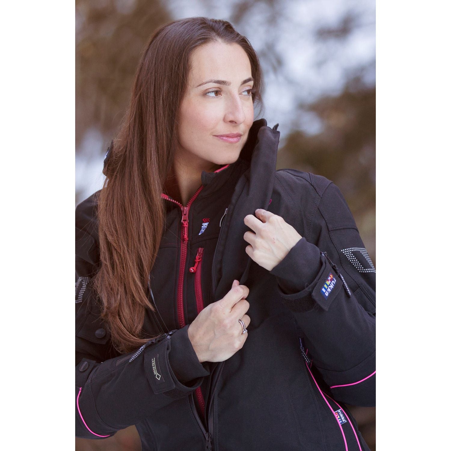 Keis B501W Ladies Heated Body Warmer Black/Red