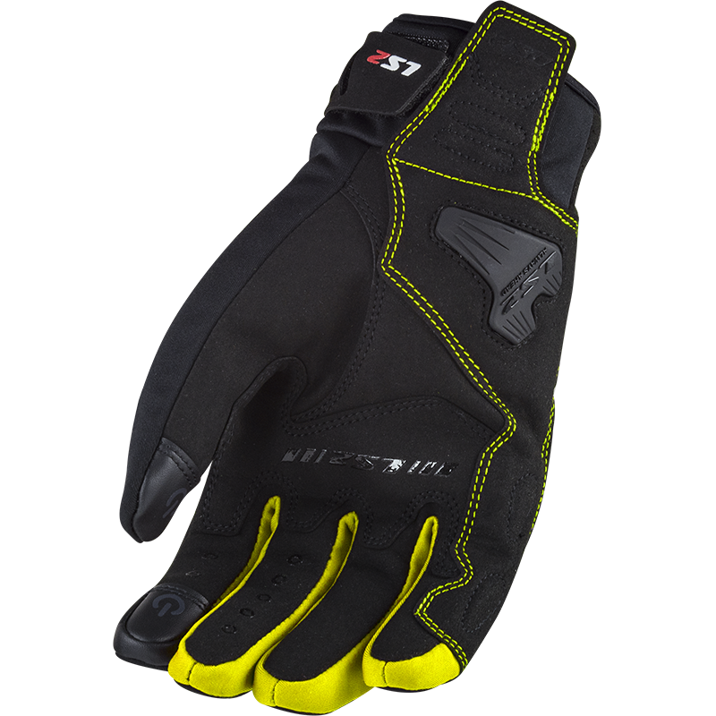 LS2 Jet 2 Man Gloves Black/High Visibility Yellow