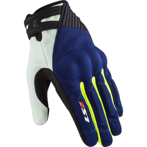 LS2 Dart 2 Man Gloves Blue/High Visibility Yellow