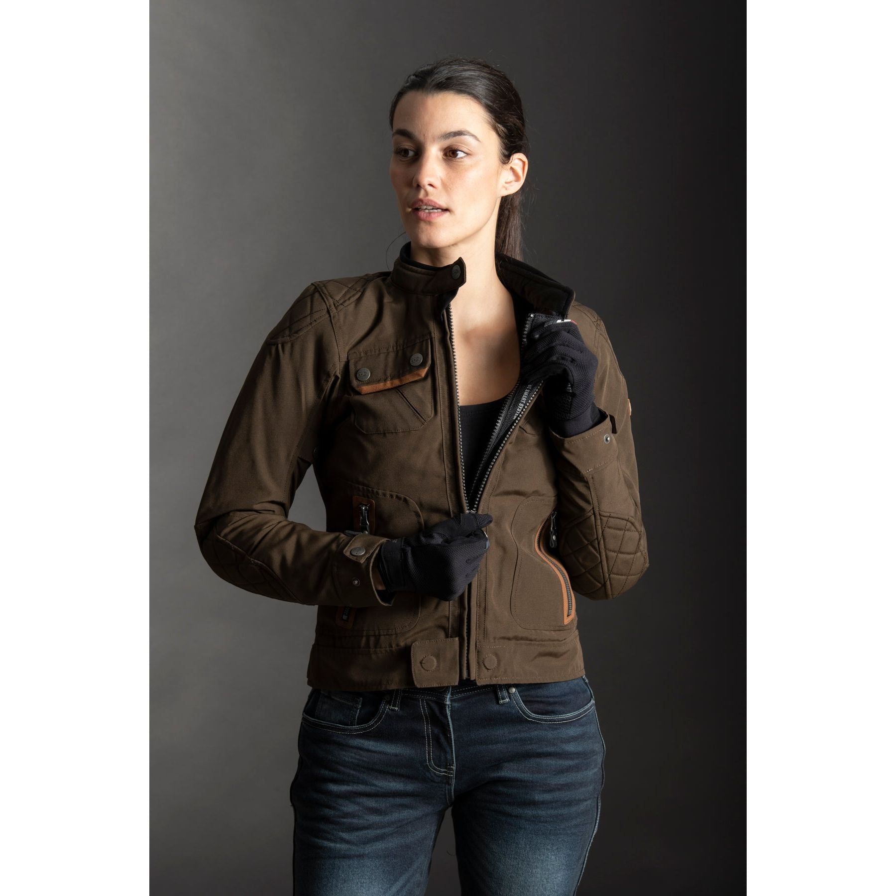 LS2 Bullet Lady Jacket Brown