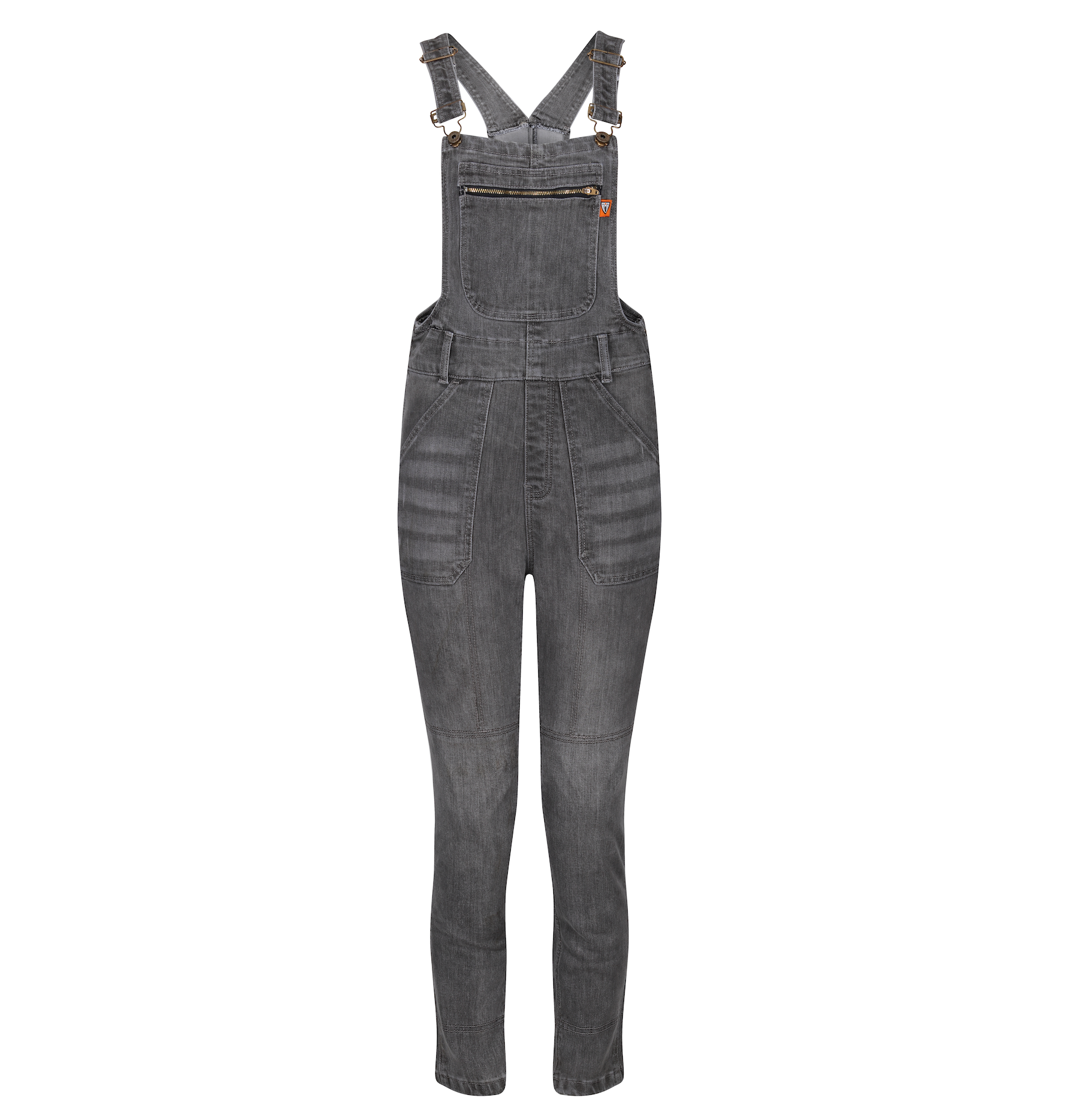 MotoGirl Daisy Dungarees Grey