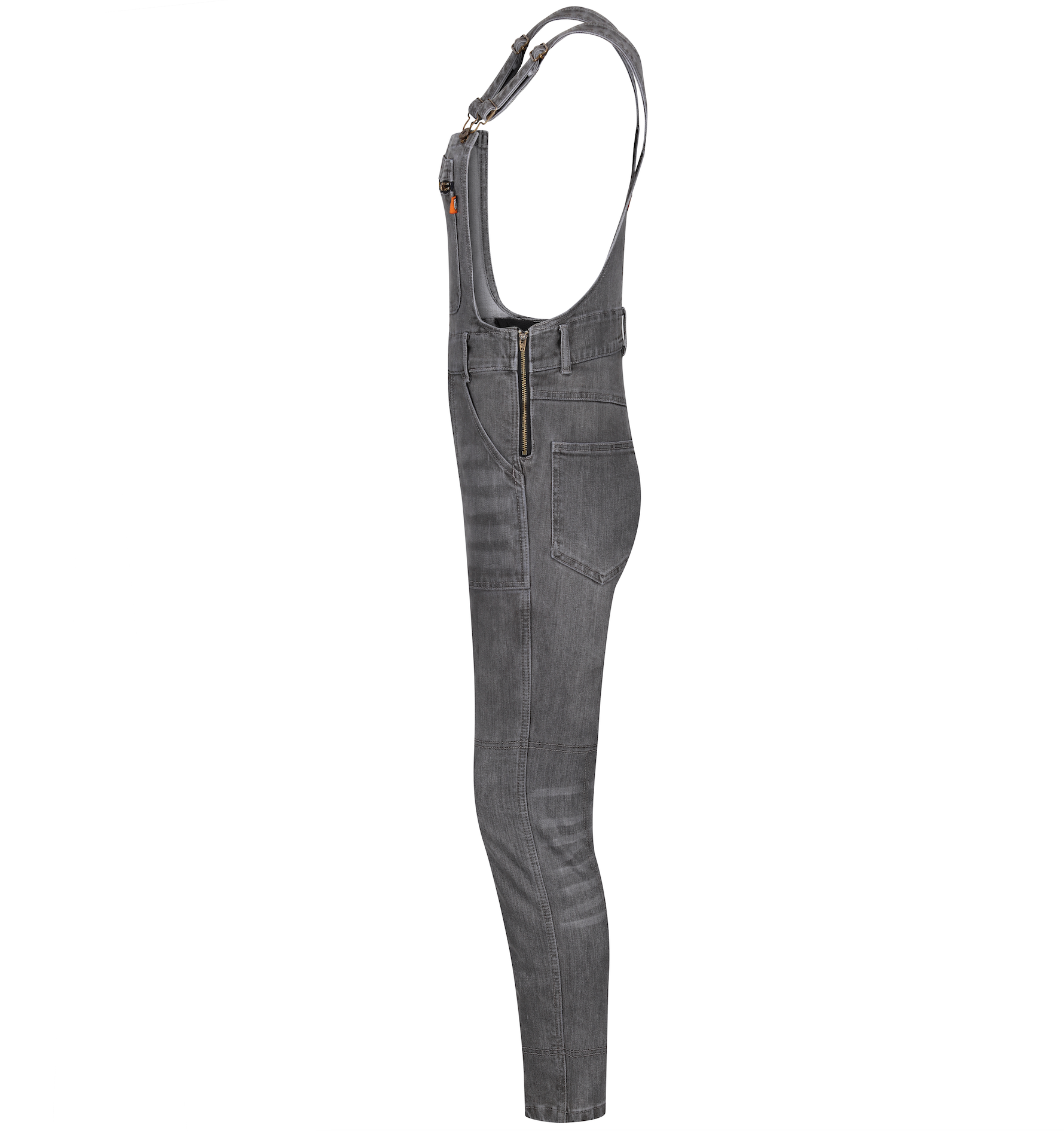 MotoGirl Daisy Dungarees Grey