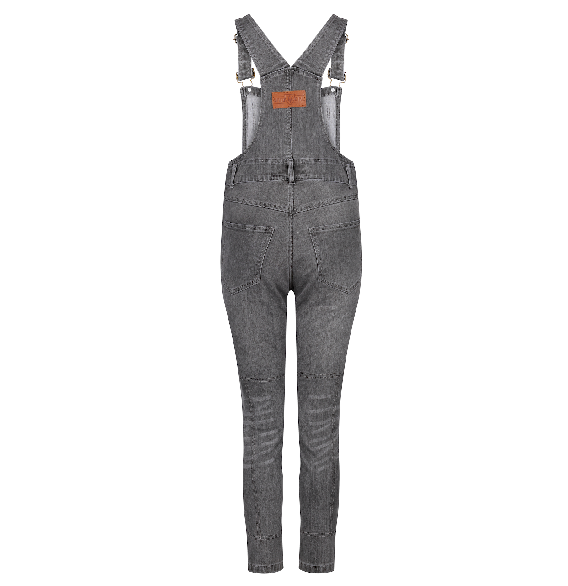 MotoGirl Daisy Dungarees Grey