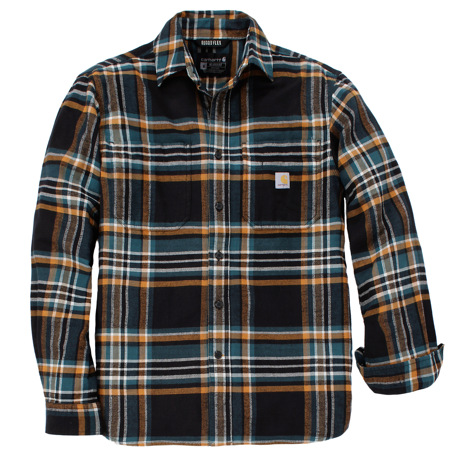 Carhartt Rugged Flex Relaxed Fit Midweight Flannel Long-Sleeve Plaid Shirt