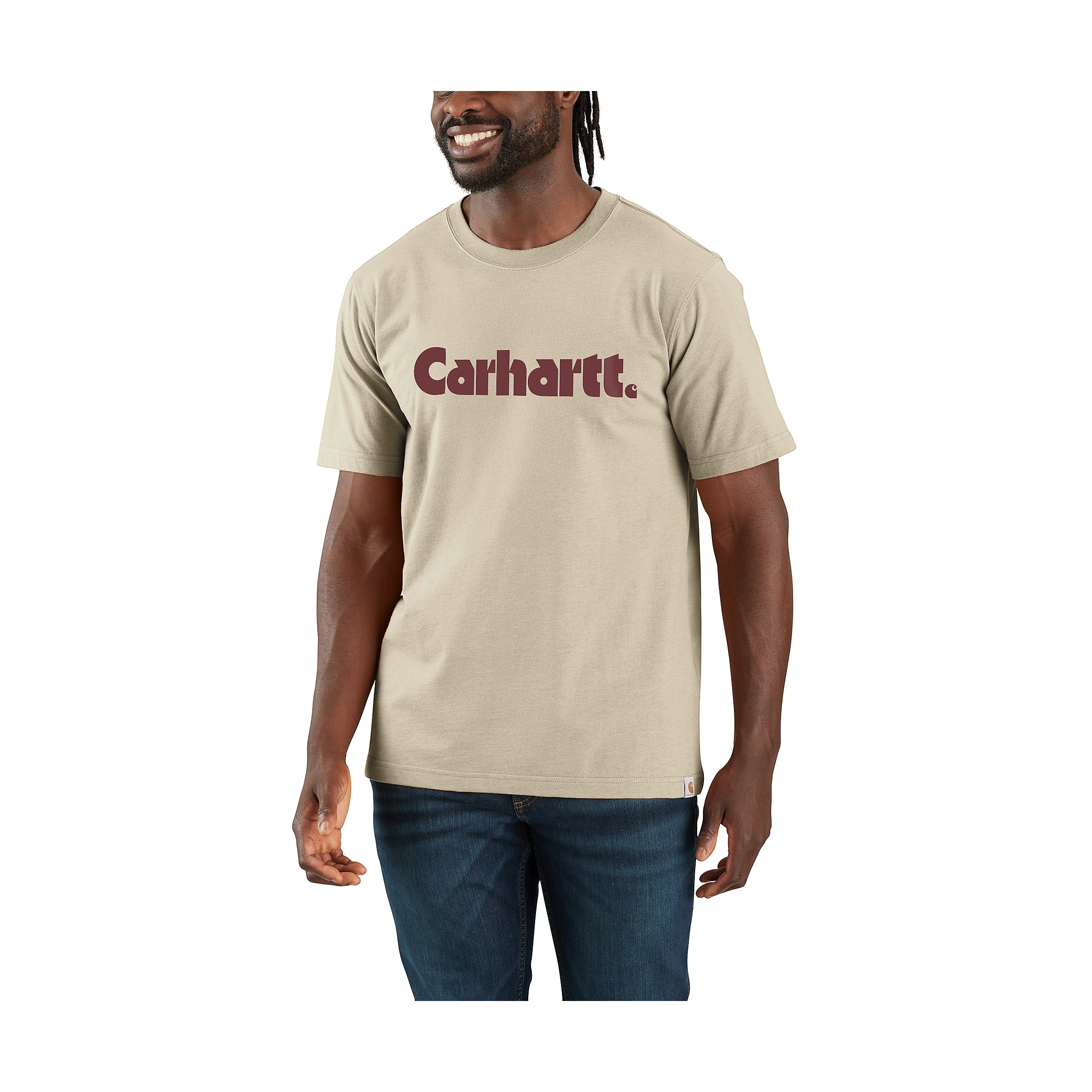 Carhartt Relaxed Fit Lightweight Short-Sleeve Block Logo Graphic T-Shirt
