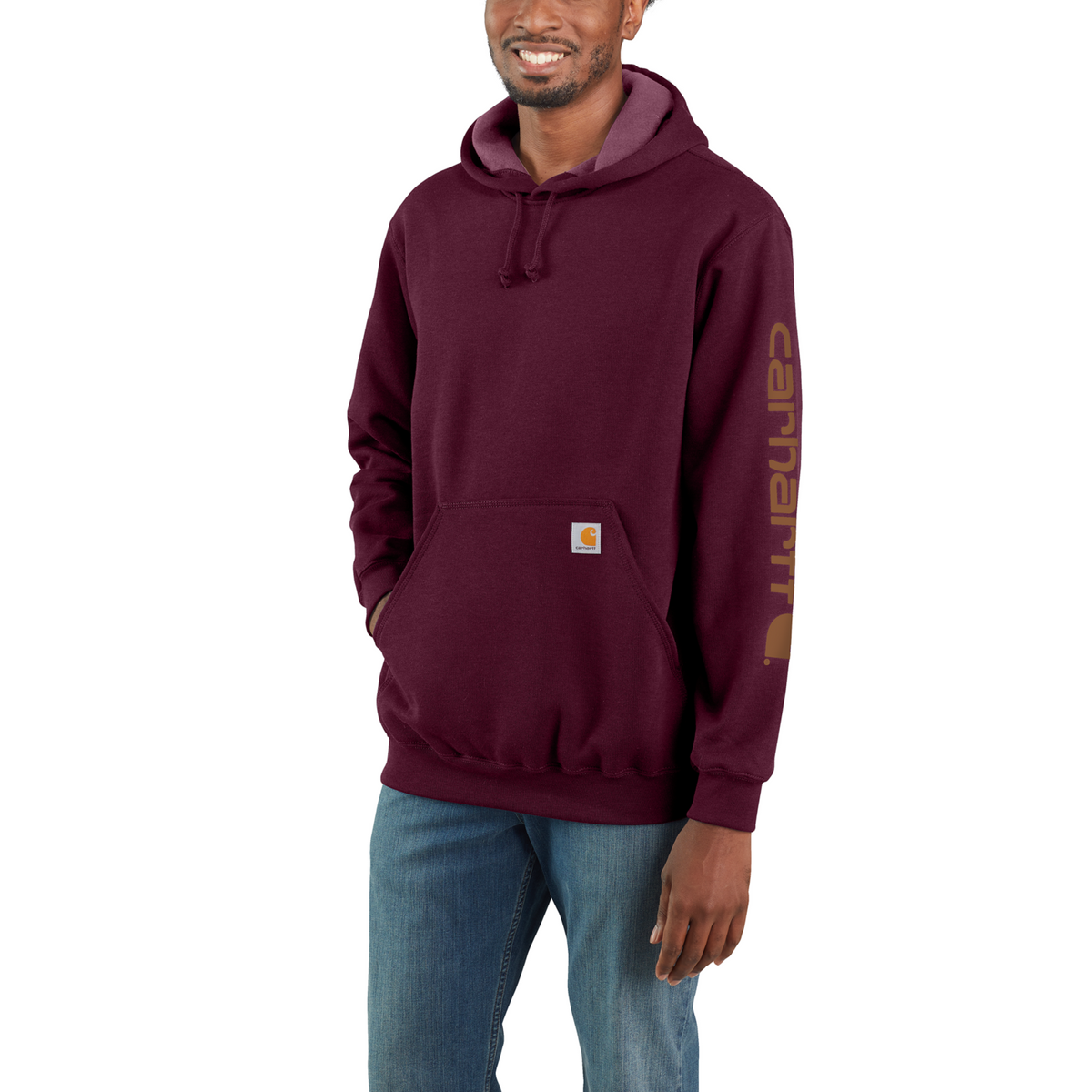 Carhartt Loose Fit Hooded Sweatshirt with Sleeve Logo
