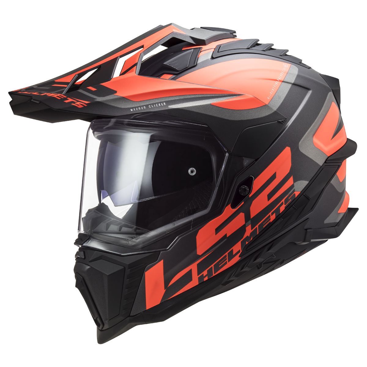 LS2 MX701 Explorer Alter Matt Black/Fluo Orange ECE 22.06