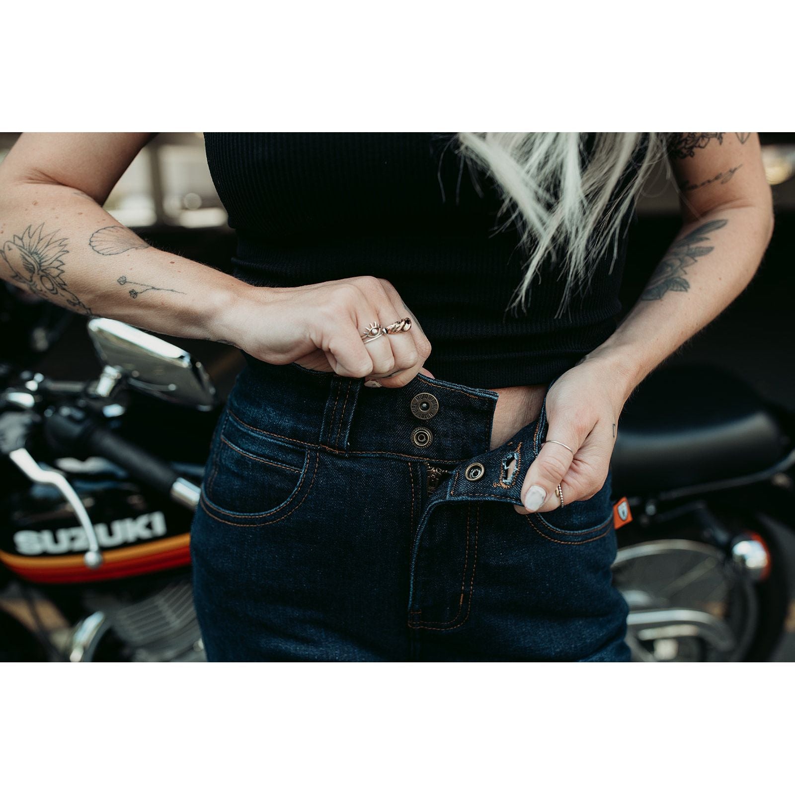 MotoGirl Ellie Jeans Blue