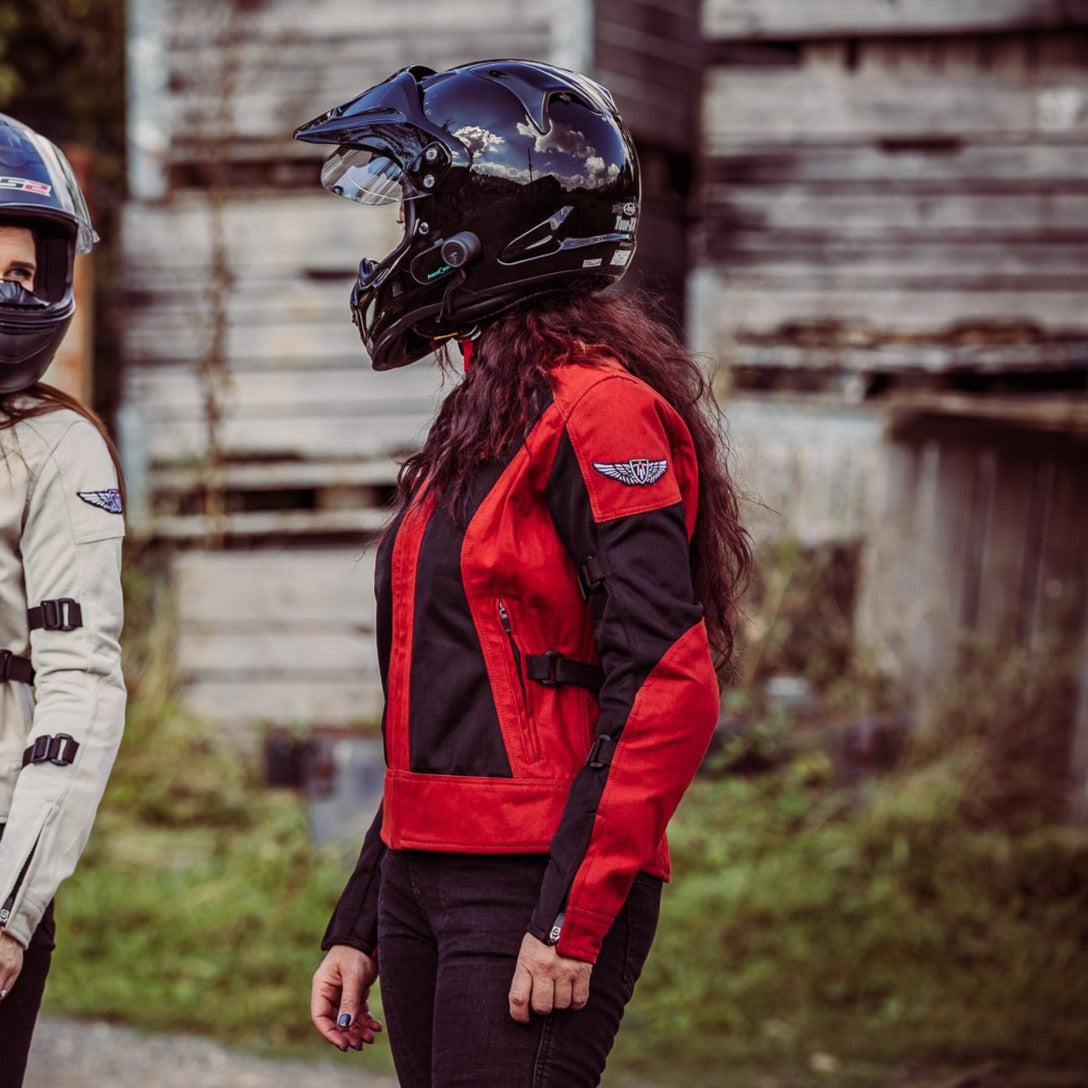 MotoGirl Jodie Summer Mesh Jacket Red