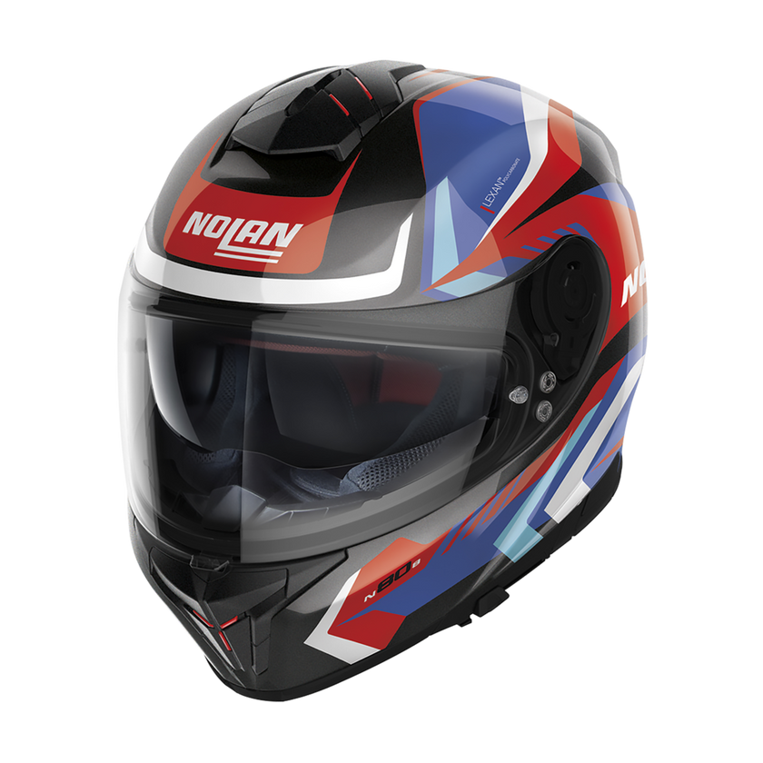 Nolan N80-8 Rumble Flat Black/Blue/Red 062