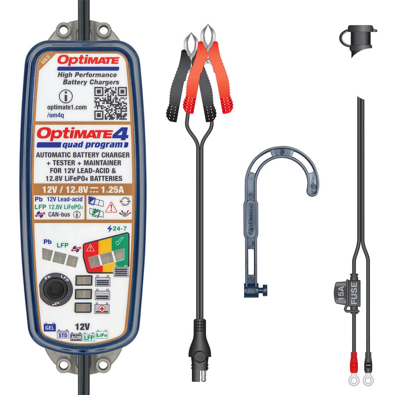 OptiMate 4 Quad Program 12V Battery Optimiser