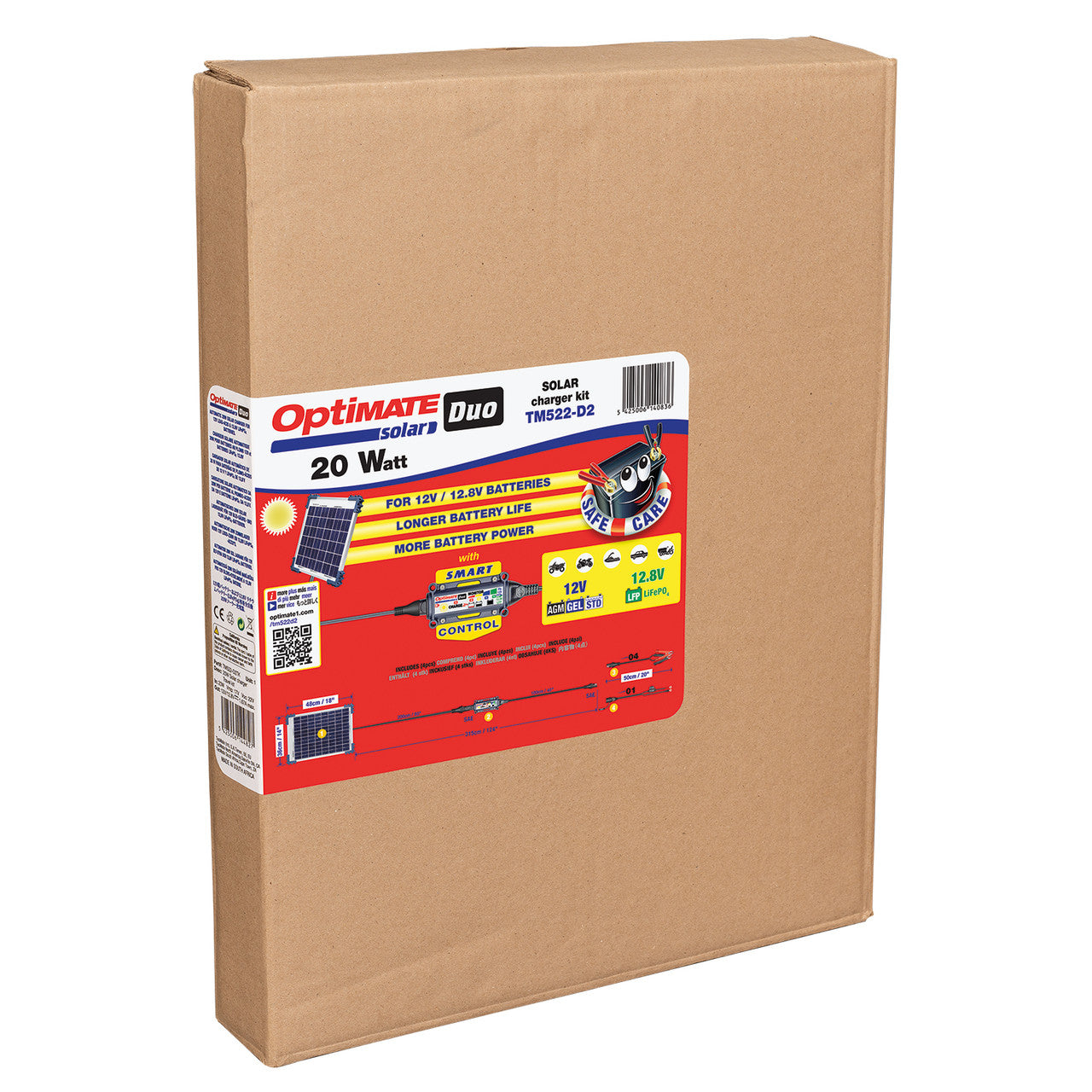 OptiMate Solar Duo 20W Battery Charger