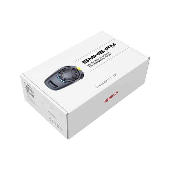 Sena SMH5-FM Motorcycle Bluetooth Communication System with FM Tuner & Universal Microphone Kit