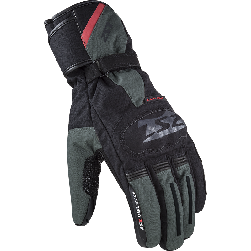 LS2 Snow Man Gloves Black/Green