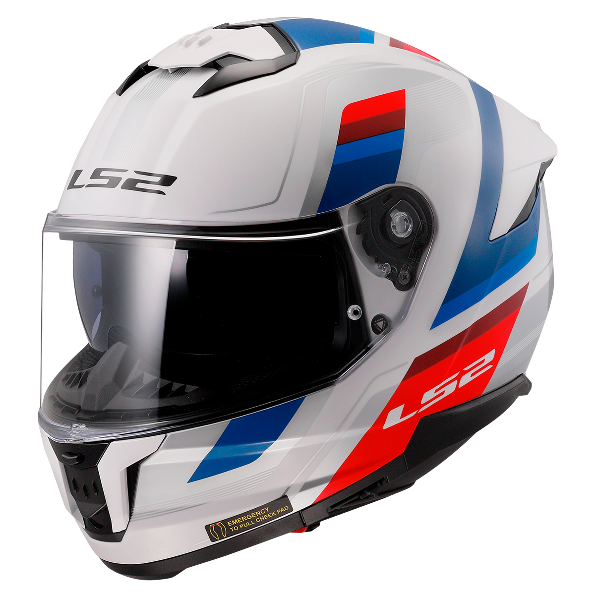 LS2 FF808 Stream II Vintage White/Blue/Red