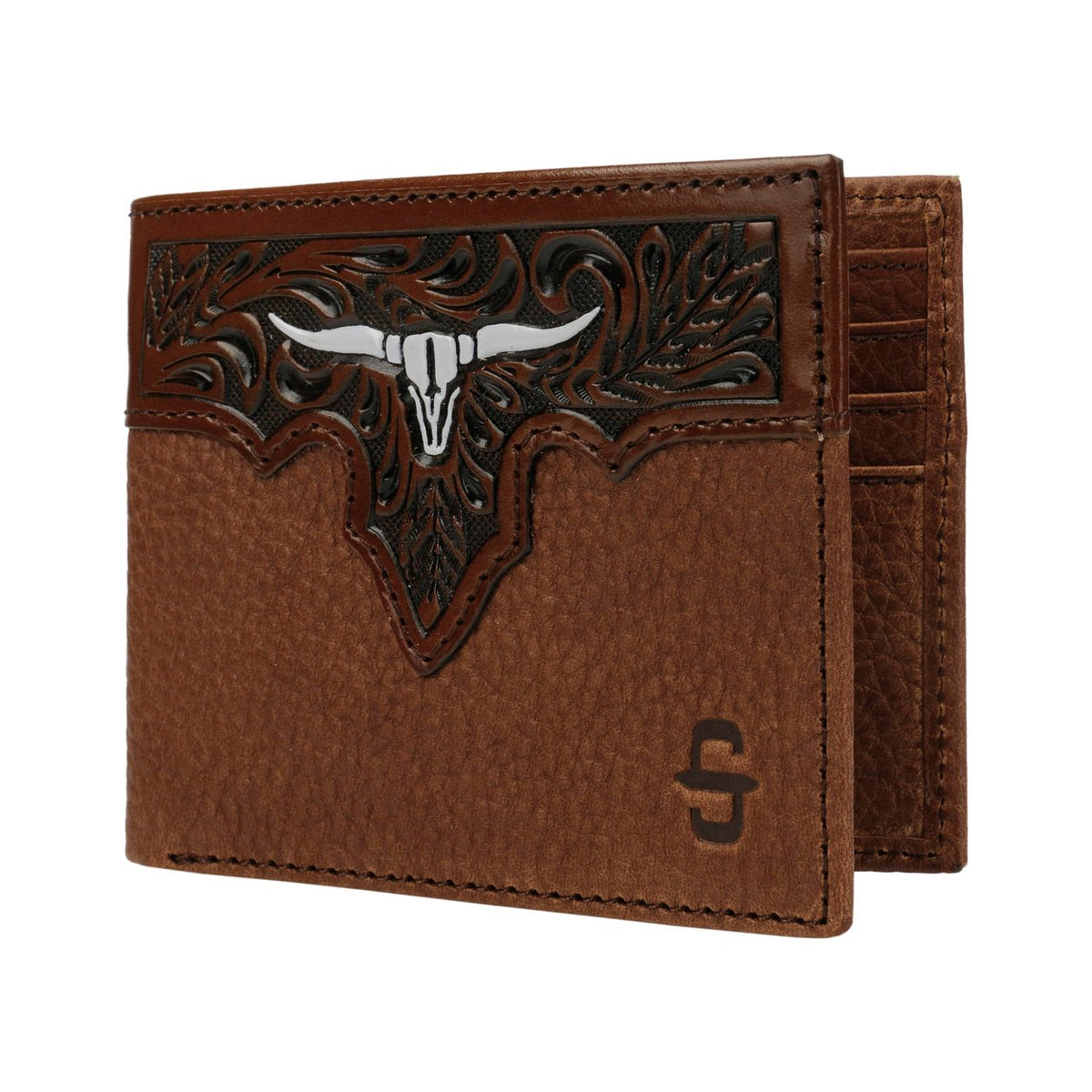 Stetson Steer Head Leather Bi-Fold Wallet
