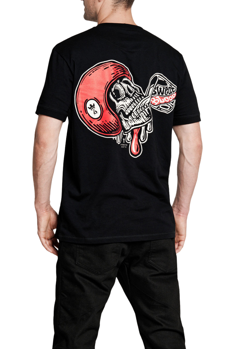 PandoMoto T-Shirt Mike Red Skull Black
