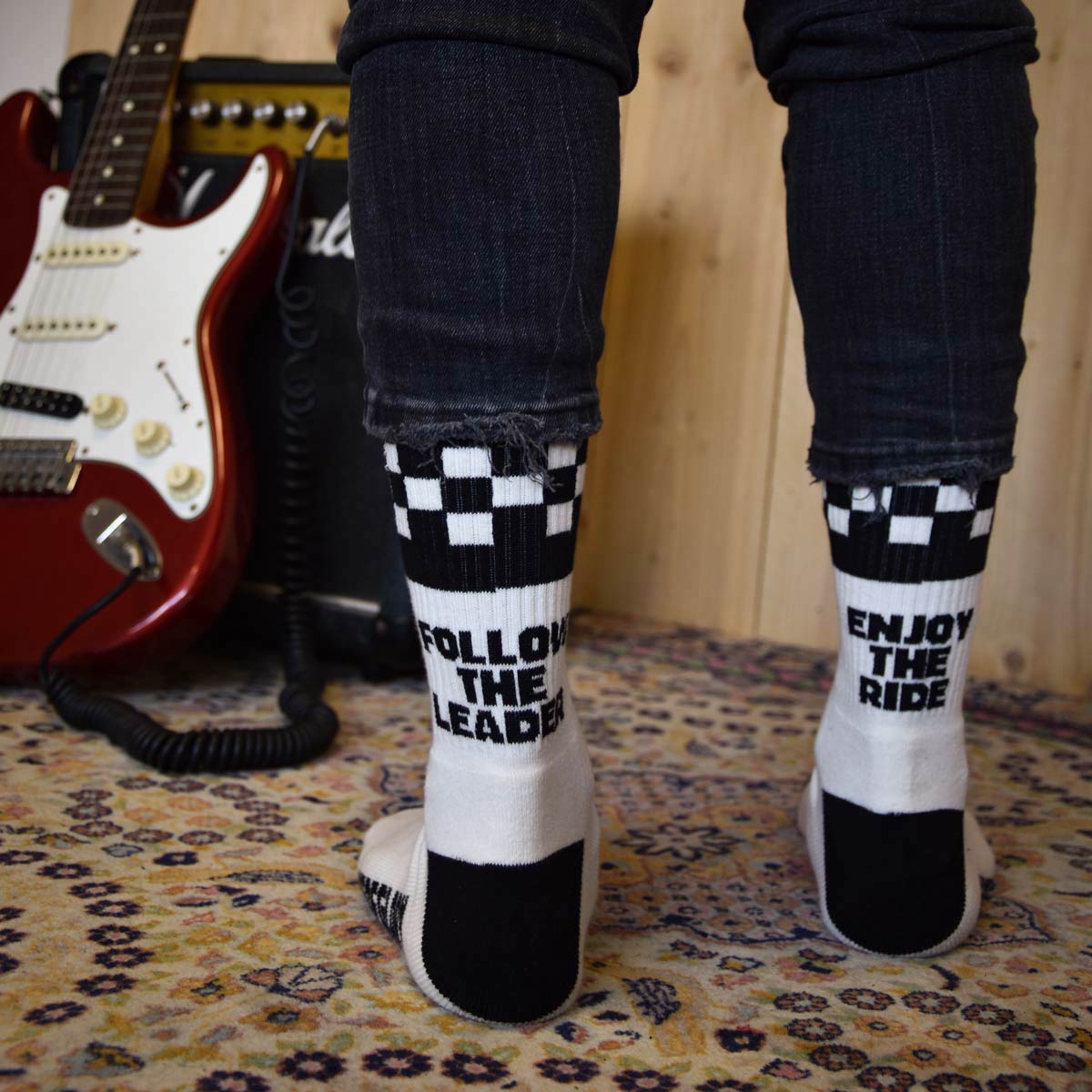 Age of Glory Checker Socks Black/White