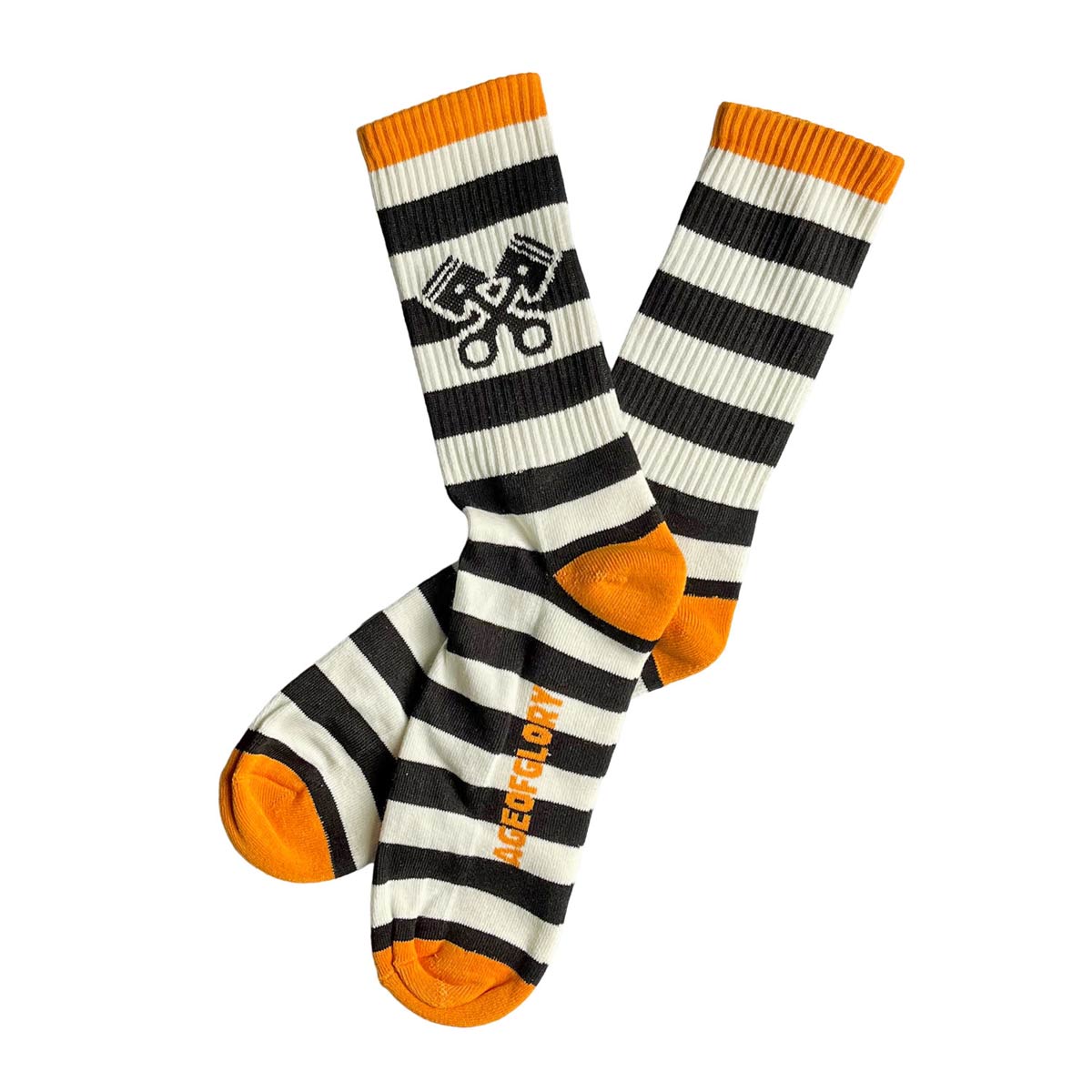 Age of Glory Stripes Socks Black/White/Orange