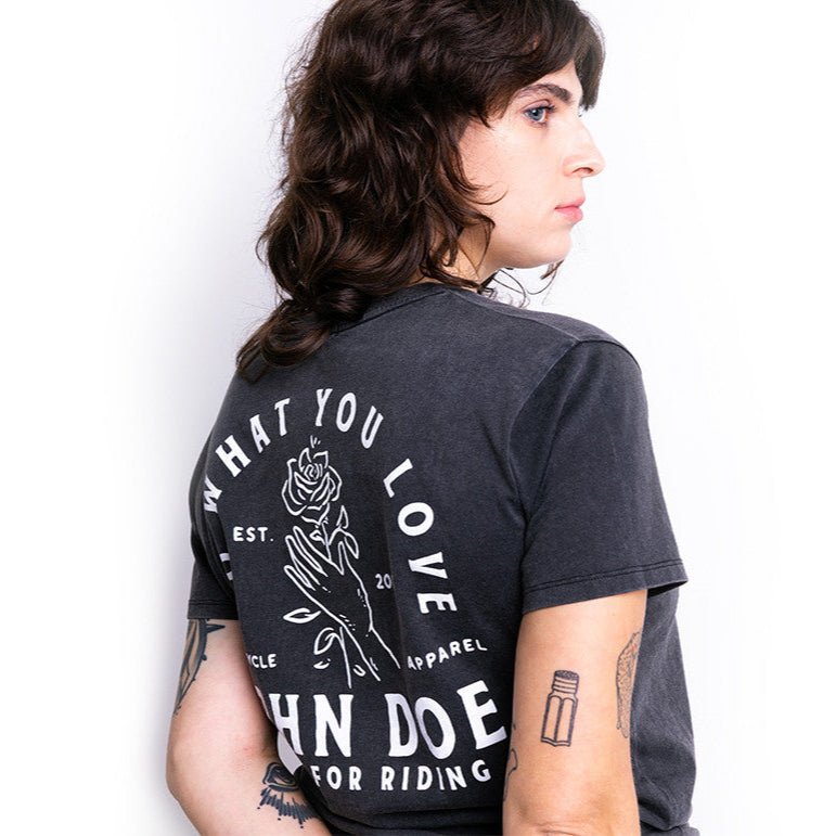John Doe T-Shirt Women Rose Fade Out Black