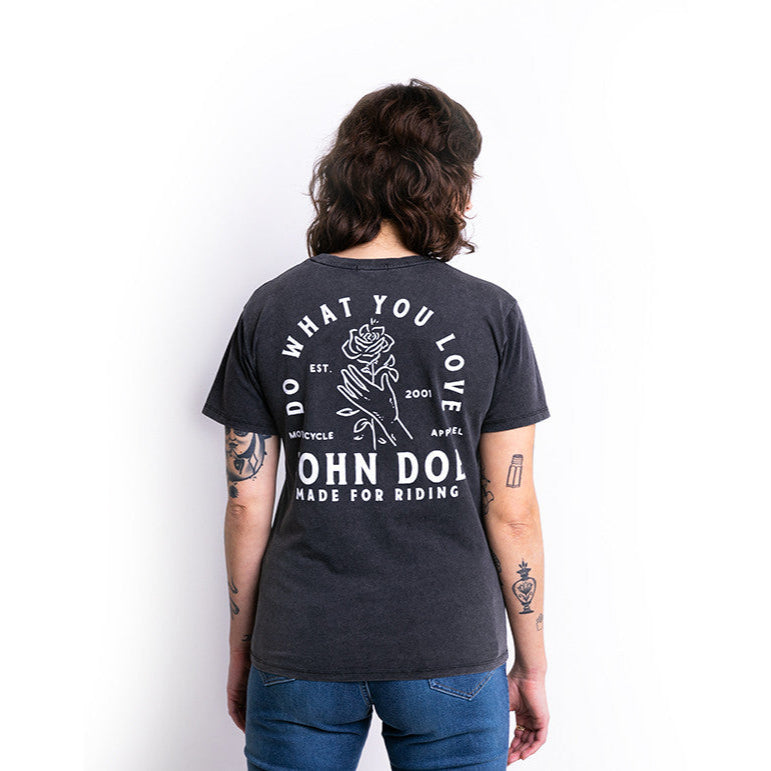 John Doe T-Shirt Women Rose Fade Out Black