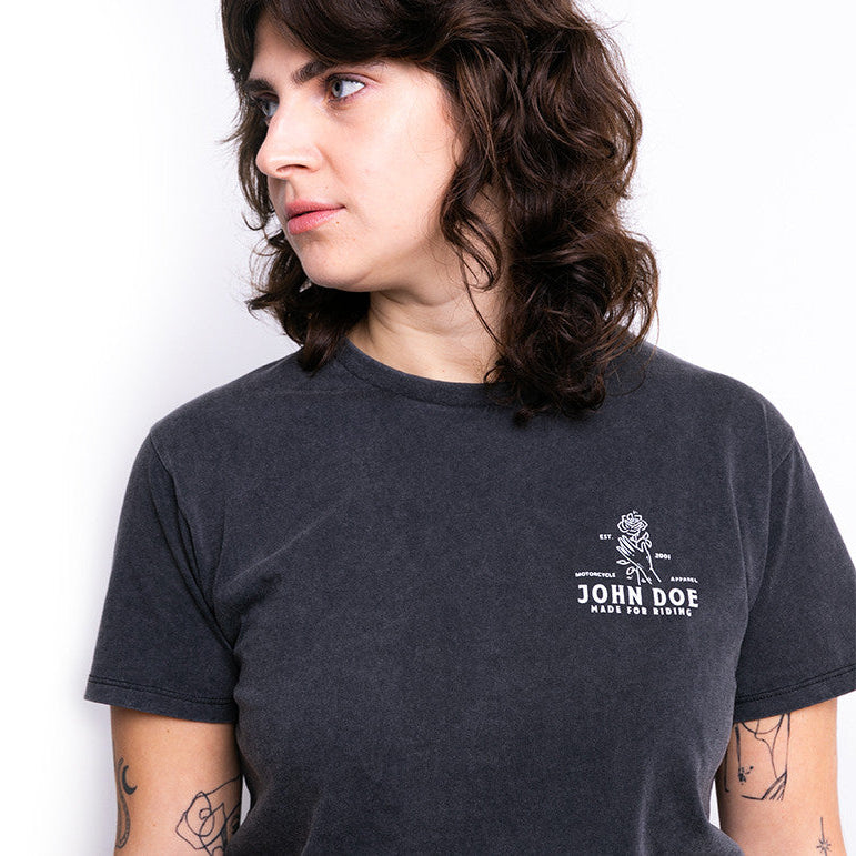 John Doe T-Shirt Women Rose Fade Out Black