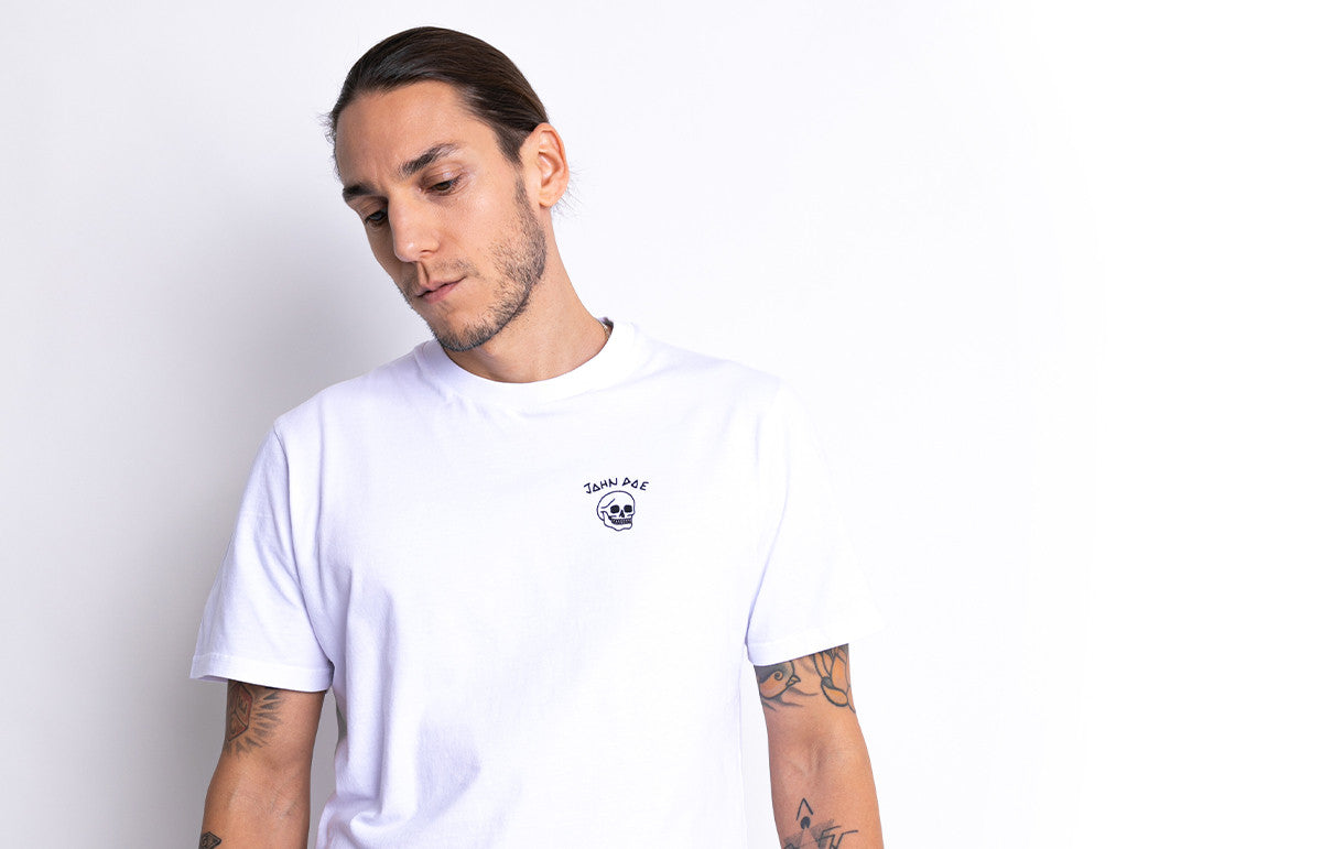 John Doe T-Shirt Live Fast Skull White