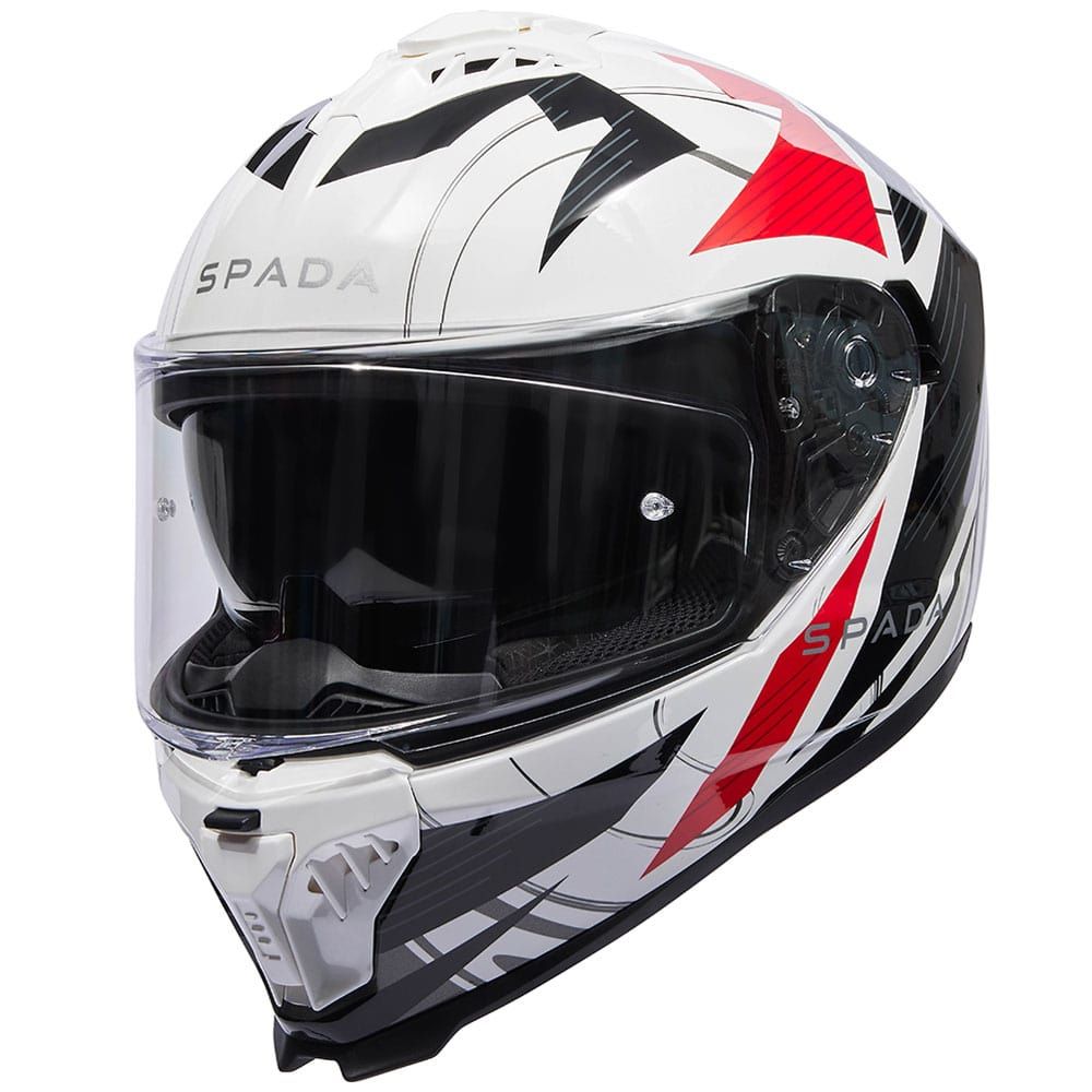 Spada SP18 Strike White/Black/Red Helmet