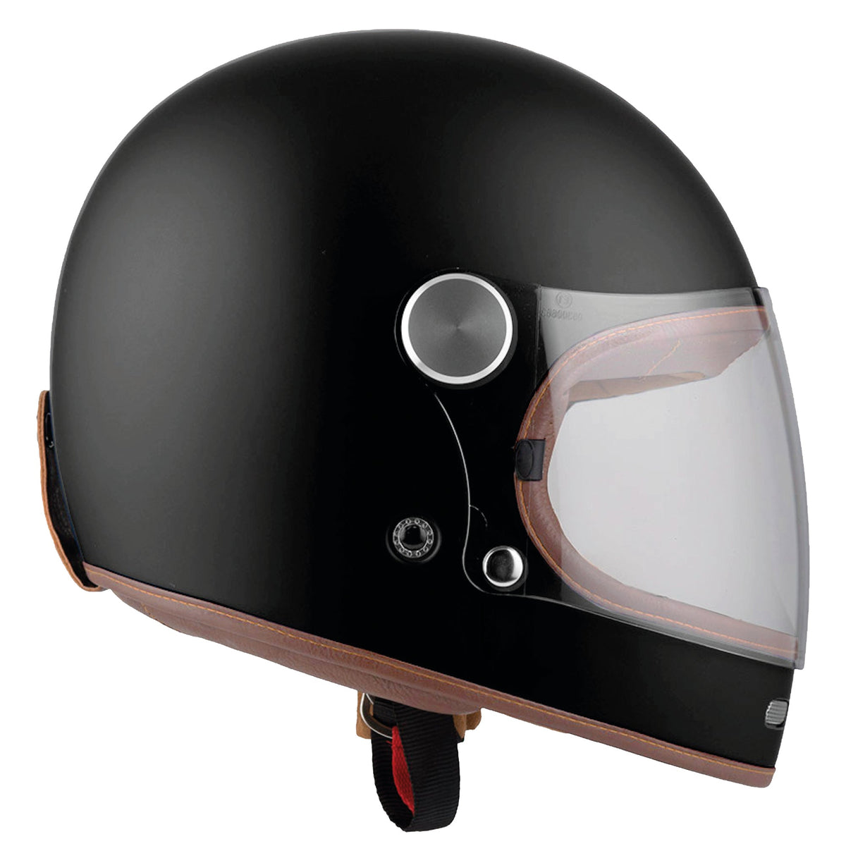 ByCity Roadster II Full Face retro Helmet in Matt Black
