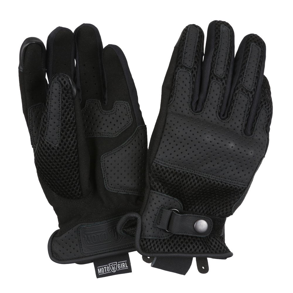 MotoGirl Summer Mesh Gloves Black