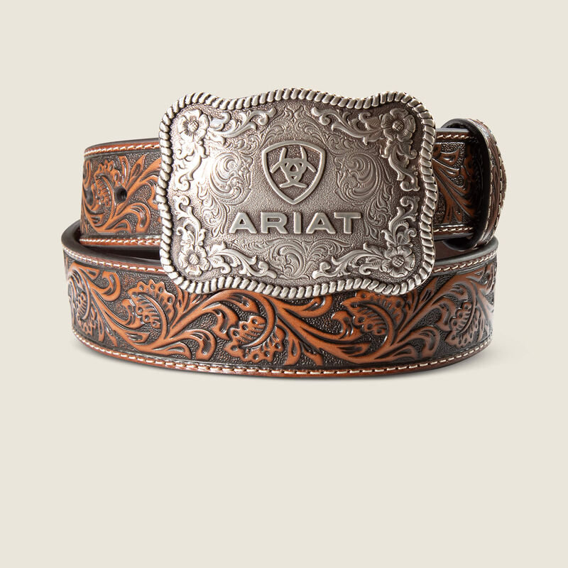 Ariat Mens Leather Cow Buckle Belt