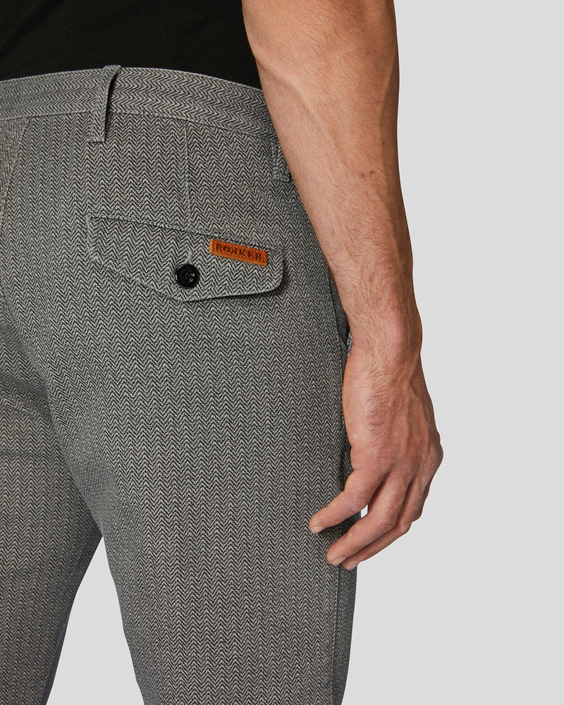 Rokker Tweed Chino Tapered Slim Grey