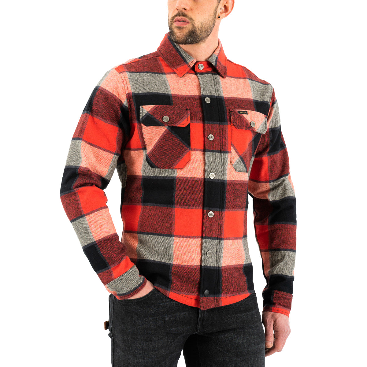 Rokker Boulder Rider Shirt Red/Black/White