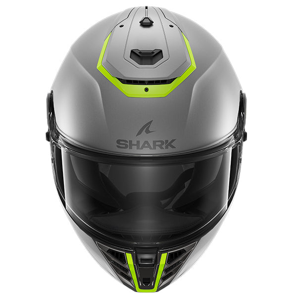 Shark Spartan RS Blank SP Matt Silver/Fluo Yellow