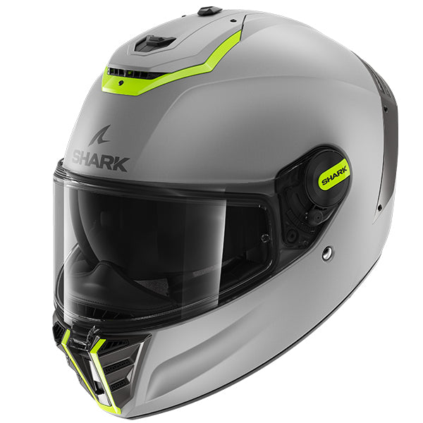 Shark Spartan RS Blank SP Matt Silver/Fluo Yellow