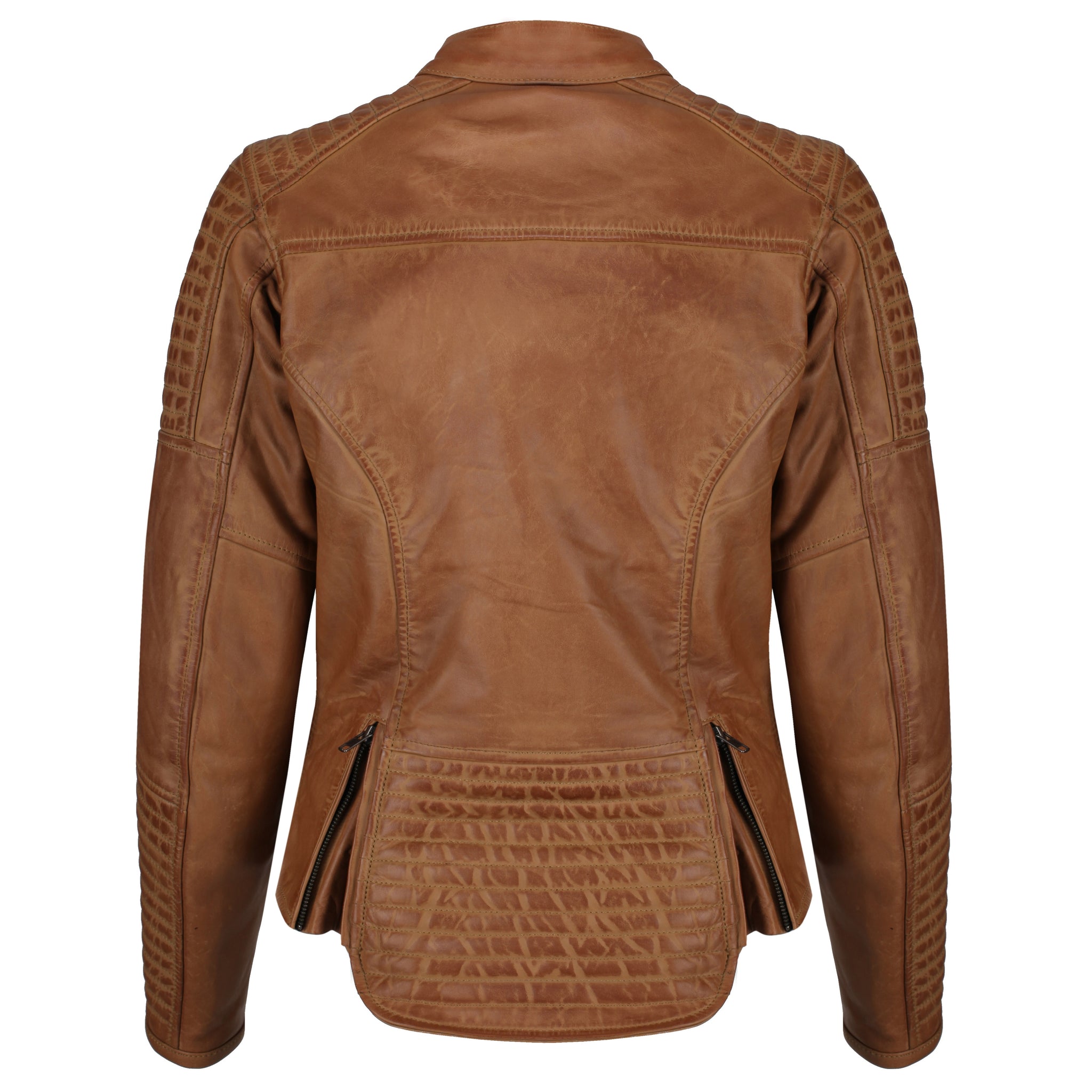 MotoGirl Valerie Leather Jacket Camel